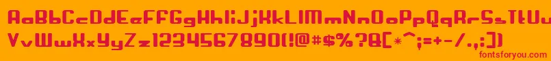 Crapola Font – Red Fonts on Orange Background
