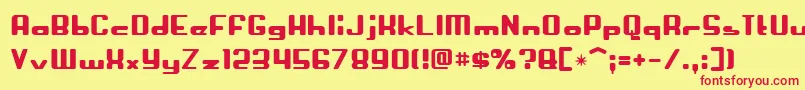 Crapola Font – Red Fonts on Yellow Background
