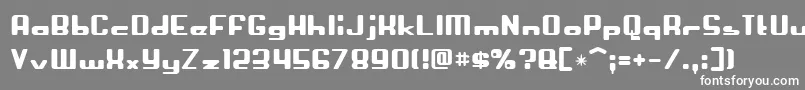 フォントCrapola – 灰色の背景に白い文字