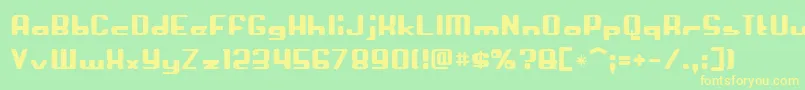 Crapola Font – Yellow Fonts on Green Background