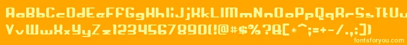 Crapola Font – Yellow Fonts on Orange Background