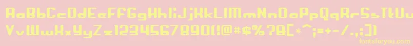 Crapola Font – Yellow Fonts on Pink Background