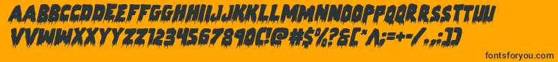 Zombiecontrolital Font – Black Fonts on Orange Background