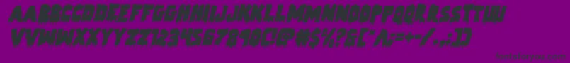 Zombiecontrolital Font – Black Fonts on Purple Background