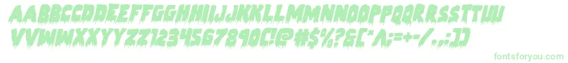 Zombiecontrolital Font – Green Fonts on White Background