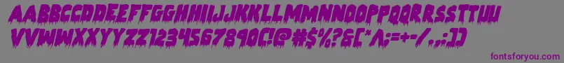 Zombiecontrolital Font – Purple Fonts on Gray Background