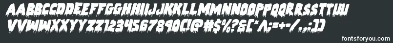 Шрифт Zombiecontrolital – белые шрифты на чёрном фоне