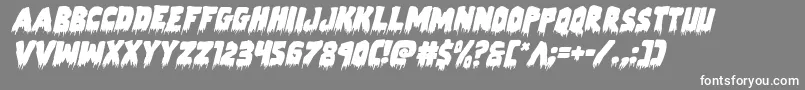 Zombiecontrolital Font – White Fonts on Gray Background