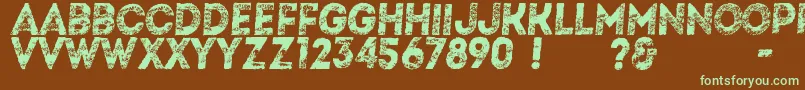 Artistico Font – Green Fonts on Brown Background