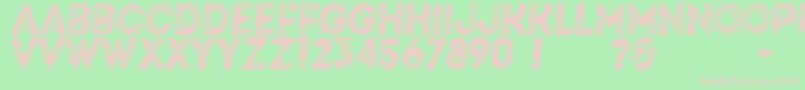 Artistico Font – Pink Fonts on Green Background