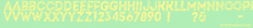 Artistico Font – Yellow Fonts on Green Background