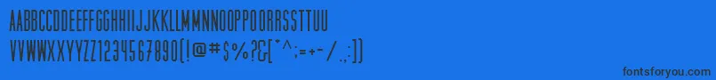 Шрифт Muncieregular – чёрные шрифты на синем фоне