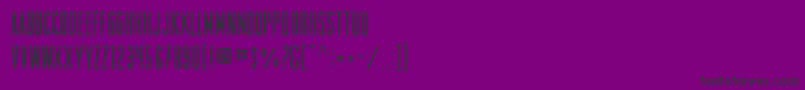 フォントMuncieregular – 紫の背景に黒い文字