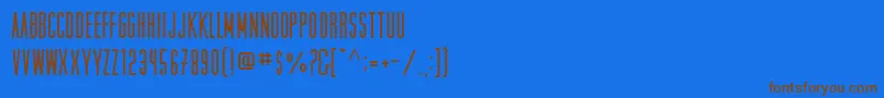 Muncieregular Font – Brown Fonts on Blue Background