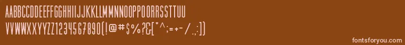 Шрифт Muncieregular – розовые шрифты на коричневом фоне