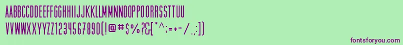 Muncieregular-Schriftart – Violette Schriften auf grünem Hintergrund