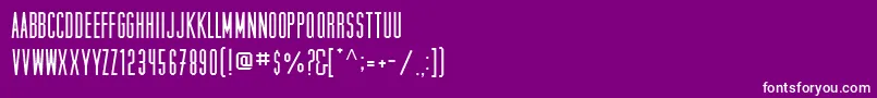 フォントMuncieregular – 紫の背景に白い文字