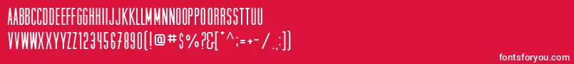Muncieregular Font – White Fonts on Red Background