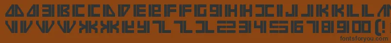 Vilmos-fontti – mustat fontit ruskealla taustalla