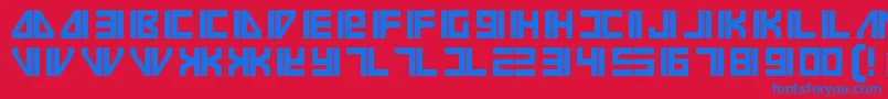 フォントVilmos – 赤い背景に青い文字