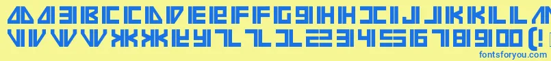 Vilmos-fontti – siniset fontit keltaisella taustalla