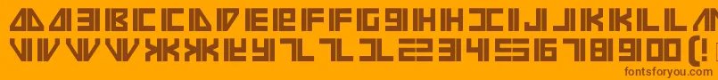 Vilmos Font – Brown Fonts on Orange Background