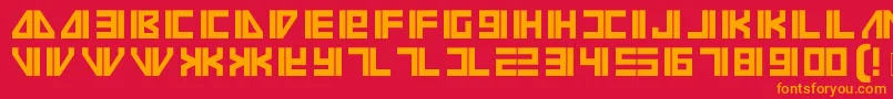 Vilmos Font – Orange Fonts on Red Background