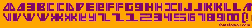 Vilmos Font – Purple Fonts on Orange Background