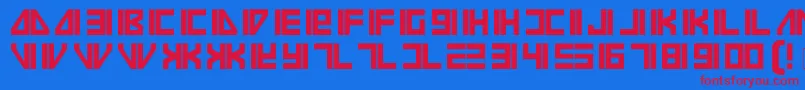 フォントVilmos – 赤い文字の青い背景