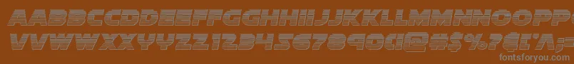 Soloistchrome-fontti – harmaat kirjasimet ruskealla taustalla