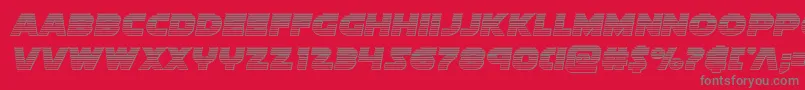 フォントSoloistchrome – 赤い背景に灰色の文字