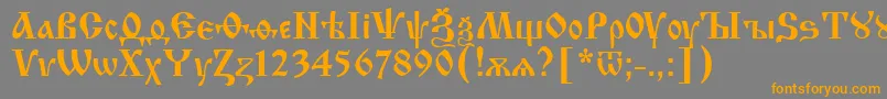 More about Izhitsa.Kz Font Izhitsa.Kz Font – Orange Fonts on Gray Background