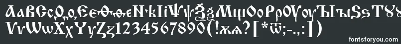 Izhitsa.Kz-Schriftart – Weiße Schriften