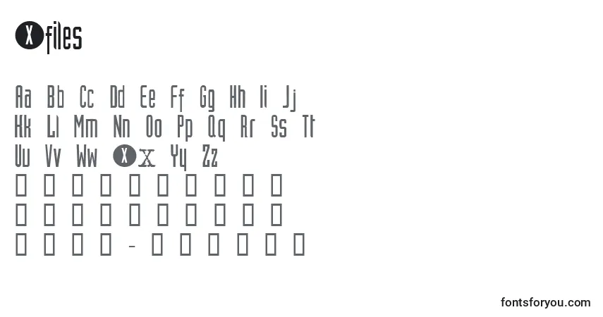 A fonte Xfiles – alfabeto, números, caracteres especiais