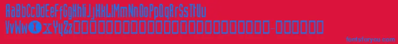 Xfiles Font – Blue Fonts on Red Background