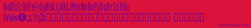 Xfiles Font – Purple Fonts on Red Background