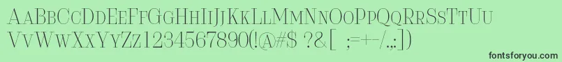 Serifiqo4fFreeCapitals Font – Black Fonts on Green Background