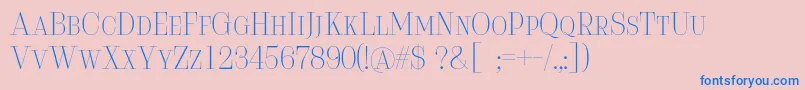 Serifiqo4fFreeCapitals Font – Blue Fonts on Pink Background