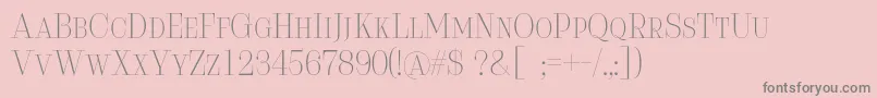 Serifiqo4fFreeCapitals Font – Gray Fonts on Pink Background
