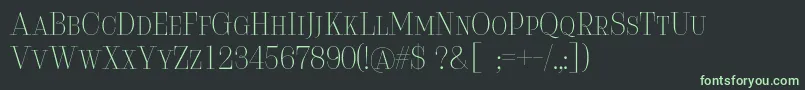 Serifiqo4fFreeCapitals Font – Green Fonts on Black Background