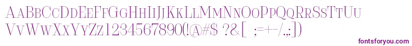 Serifiqo4fFreeCapitals Font – Purple Fonts on White Background