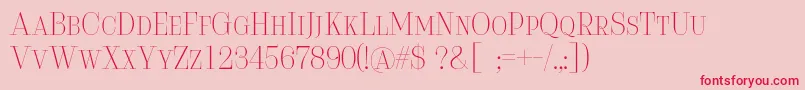 Serifiqo4fFreeCapitals-Schriftart – Rote Schriften auf rosa Hintergrund