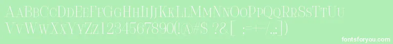 Serifiqo4fFreeCapitals Font – White Fonts on Green Background