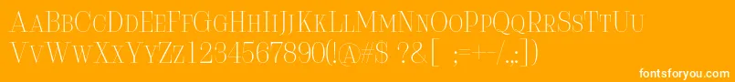 Serifiqo4fFreeCapitals Font – White Fonts on Orange Background