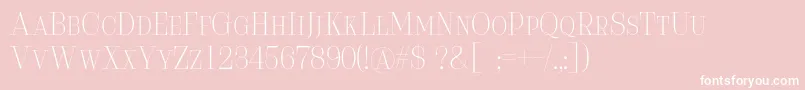 Serifiqo4fFreeCapitals Font – White Fonts on Pink Background