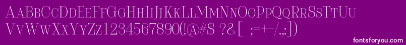 Serifiqo4fFreeCapitals Font – White Fonts on Purple Background