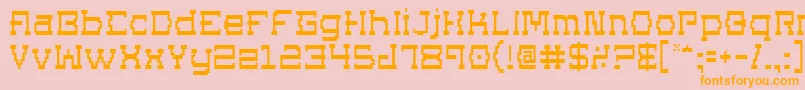 Superago Font – Orange Fonts on Pink Background