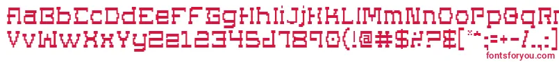 フォントSuperago – 白い背景に赤い文字