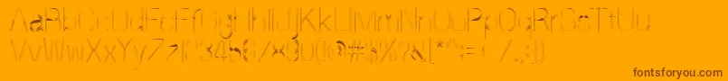 Fonte 60sstripe – fontes marrons em um fundo laranja