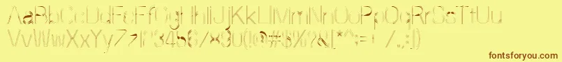 60sstripe-fontti – ruskeat fontit keltaisella taustalla